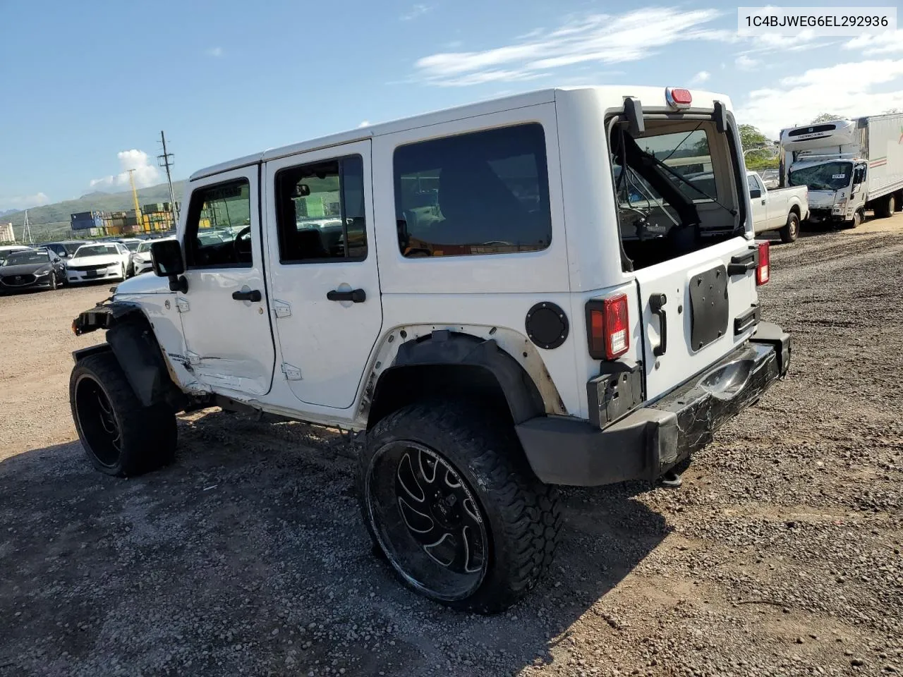 1C4BJWEG6EL292936 2014 Jeep Wrangler Unlimited Sahara