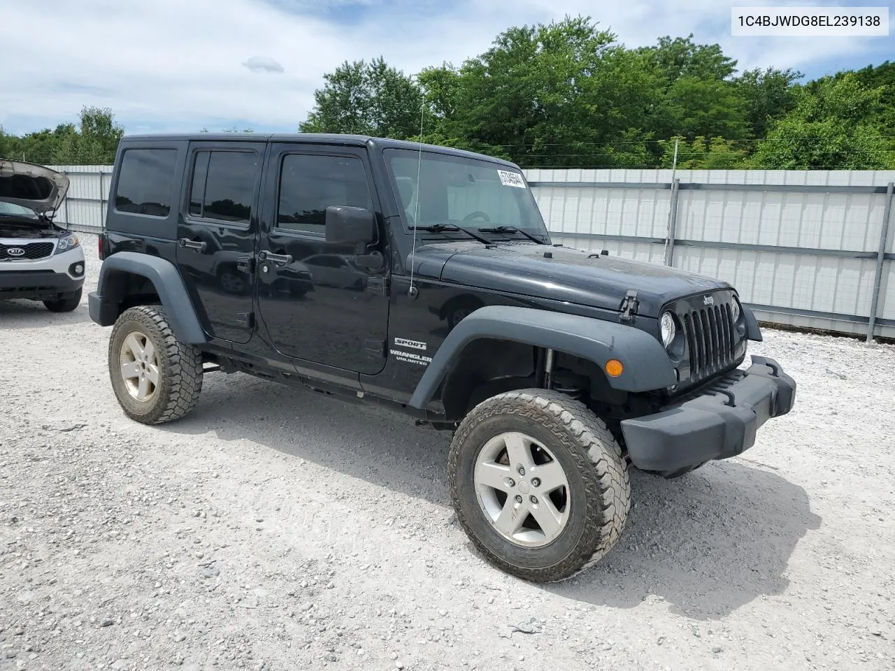 2014 Jeep Wrangler Unlimited Sport VIN: 1C4BJWDG8EL239138 Lot: 57345544