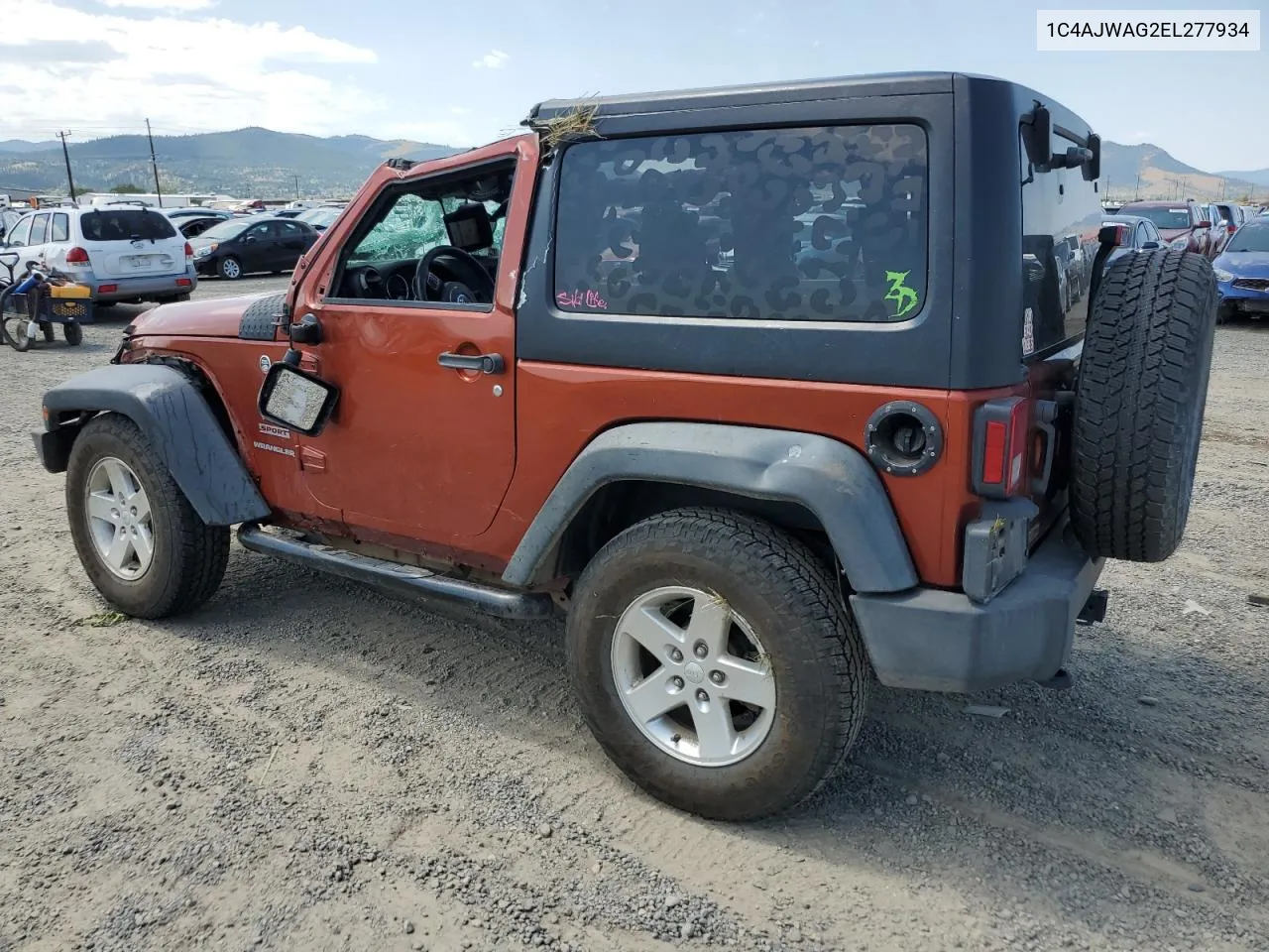 2014 Jeep Wrangler Sport VIN: 1C4AJWAG2EL277934 Lot: 63065004