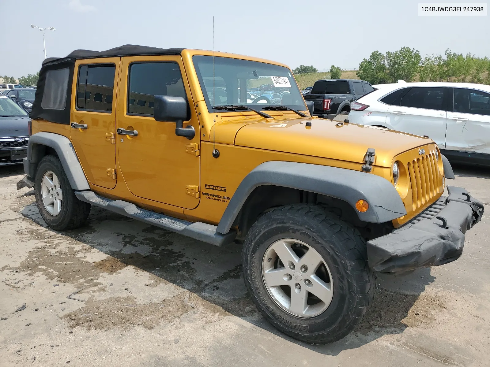 1C4BJWDG3EL247938 2014 Jeep Wrangler Unlimited Sport