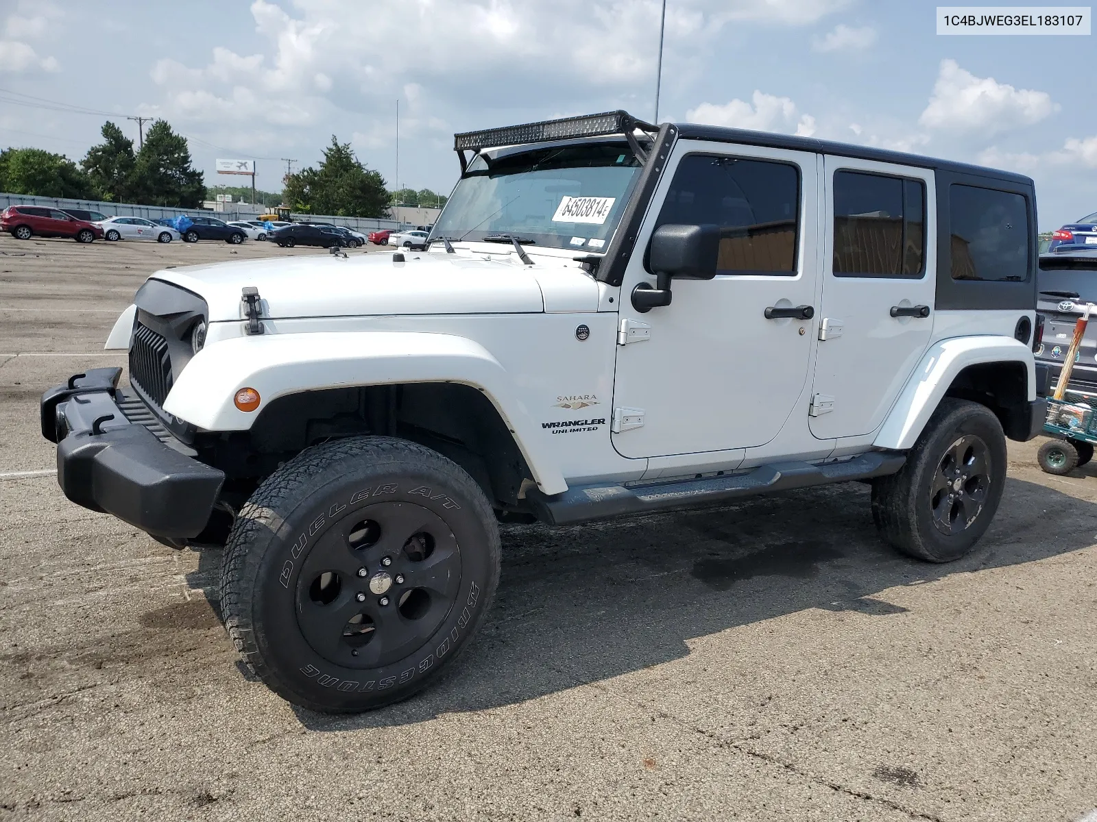 2014 Jeep Wrangler Unlimited Sahara VIN: 1C4BJWEG3EL183107 Lot: 64503814