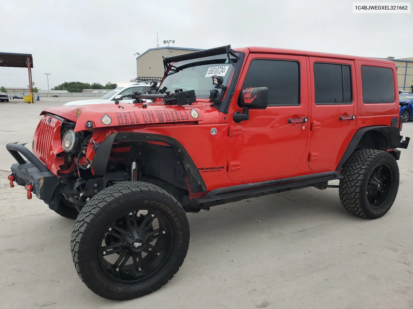 2014 Jeep Wrangler Unlimited Sahara VIN: 1C4BJWEGXEL321662 Lot: 65010724