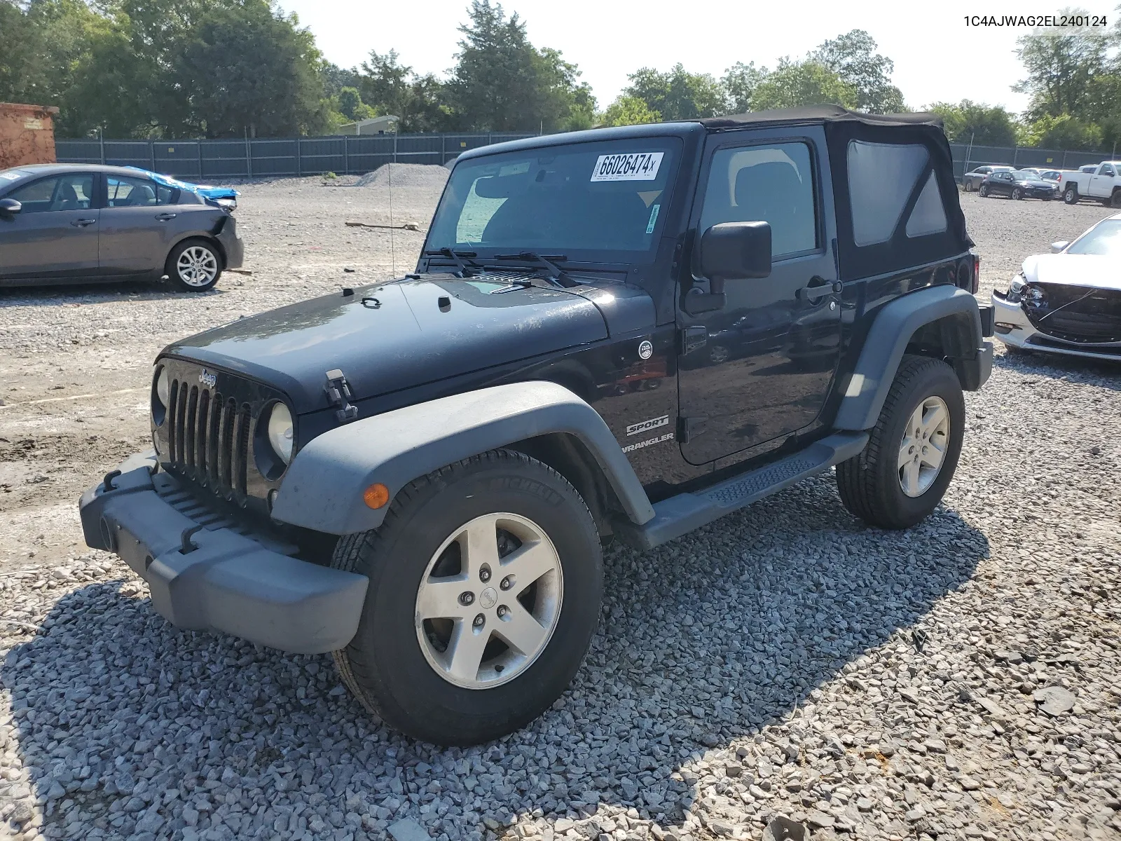 2014 Jeep Wrangler Sport VIN: 1C4AJWAG2EL240124 Lot: 66026474