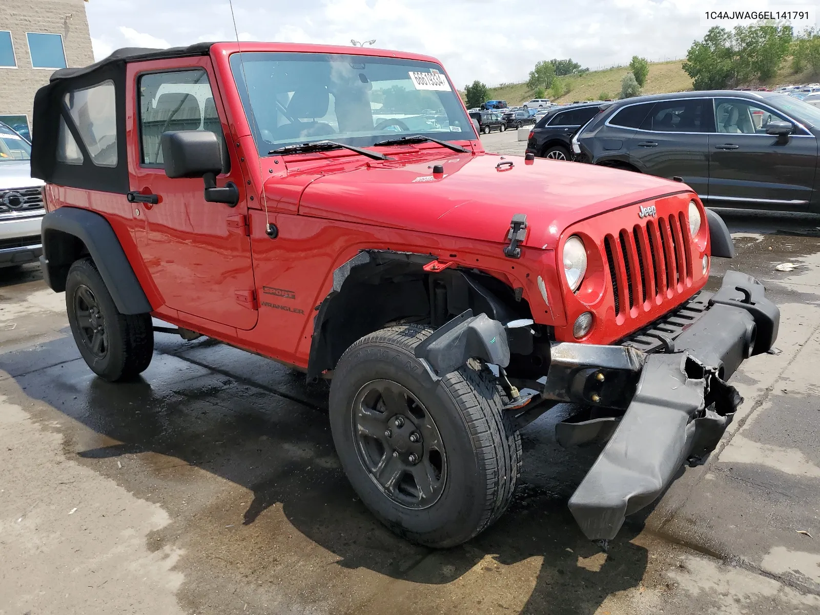 2014 Jeep Wrangler Sport VIN: 1C4AJWAG6EL141791 Lot: 66619334