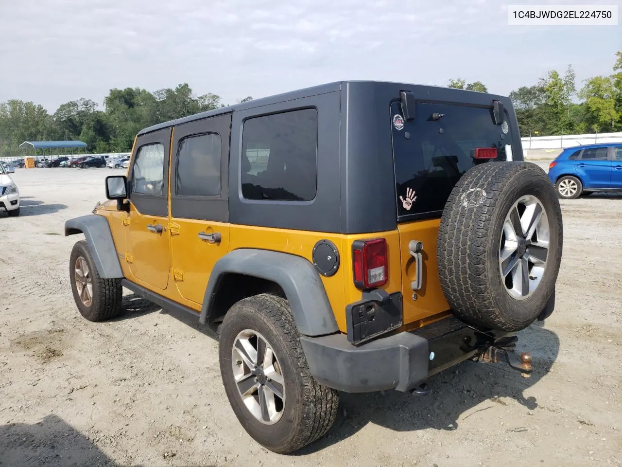 1C4BJWDG2EL224750 2014 Jeep Wrangler Unlimited Sport