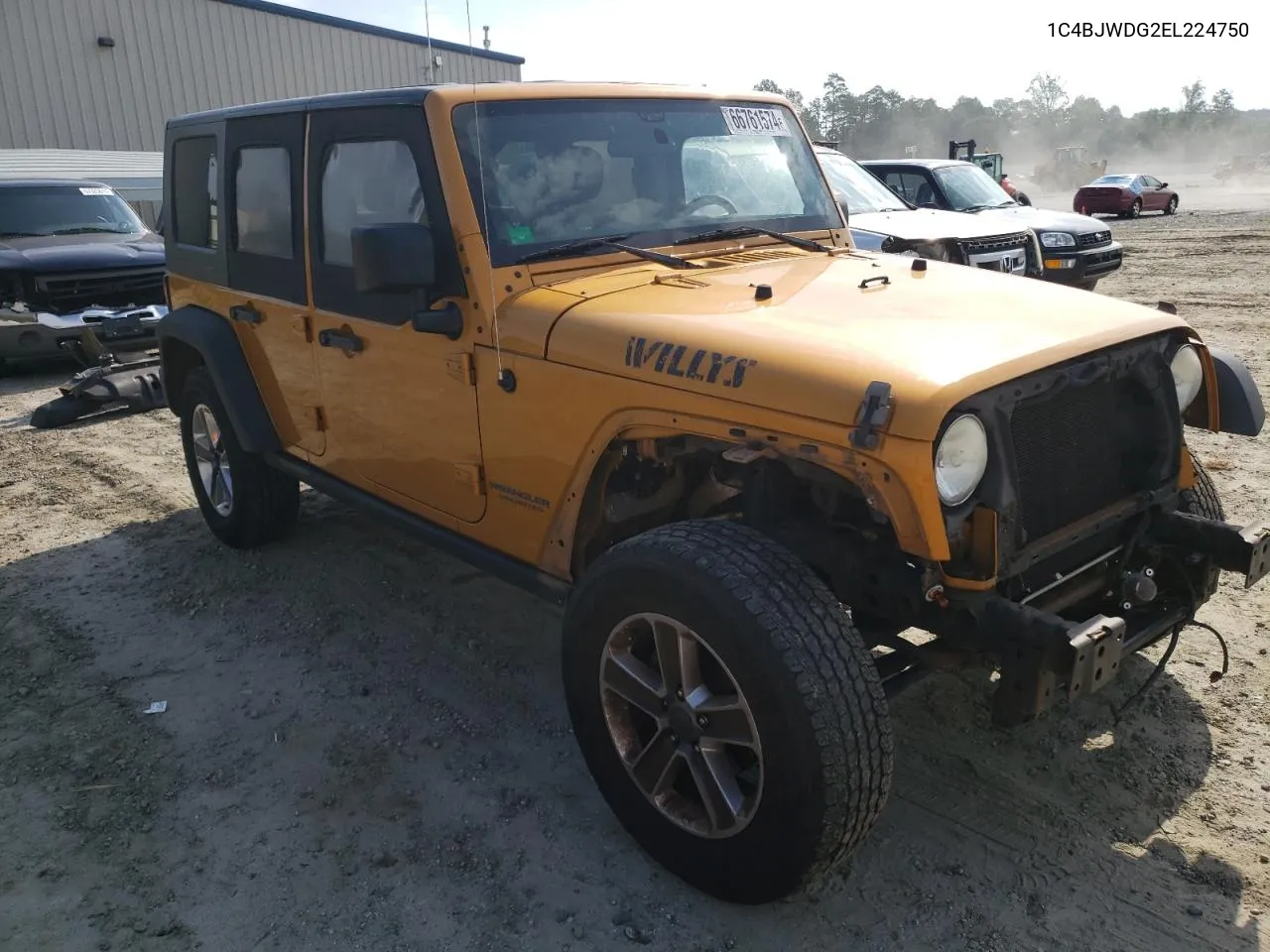 2014 Jeep Wrangler Unlimited Sport VIN: 1C4BJWDG2EL224750 Lot: 66761574