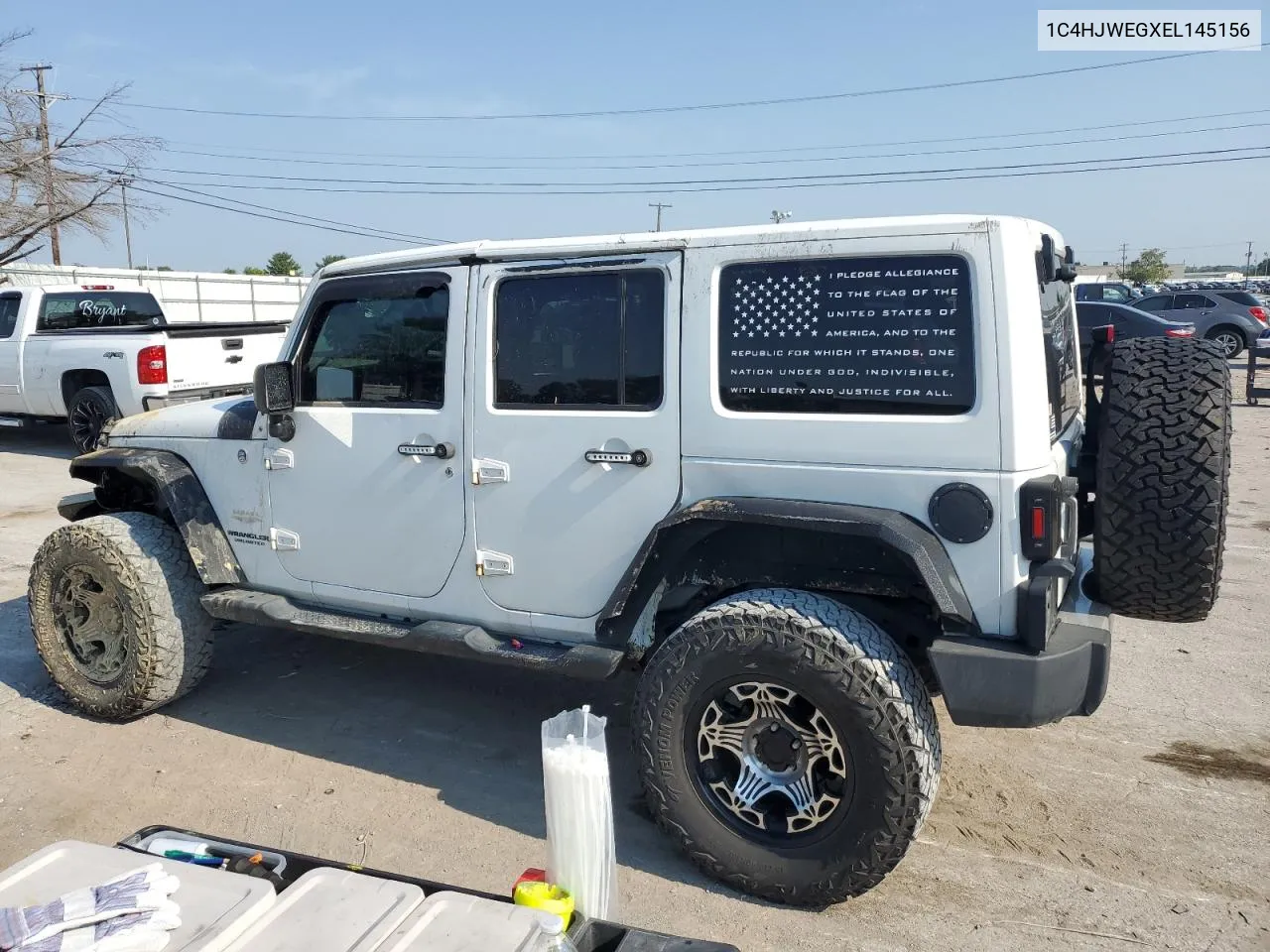 2014 Jeep Wrangler Unlimited Sahara VIN: 1C4HJWEGXEL145156 Lot: 68696754