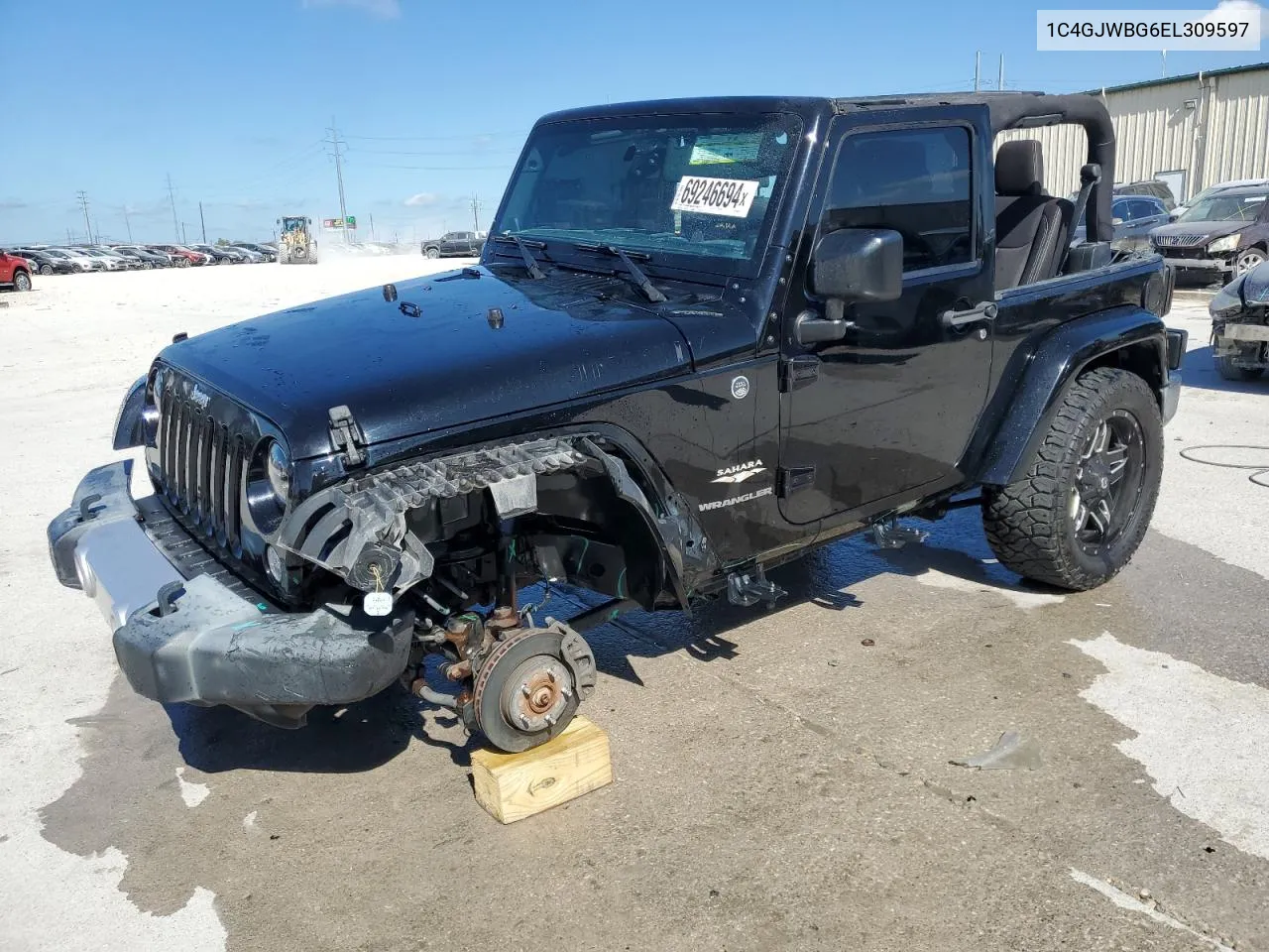 2014 Jeep Wrangler Sahara VIN: 1C4GJWBG6EL309597 Lot: 69246694