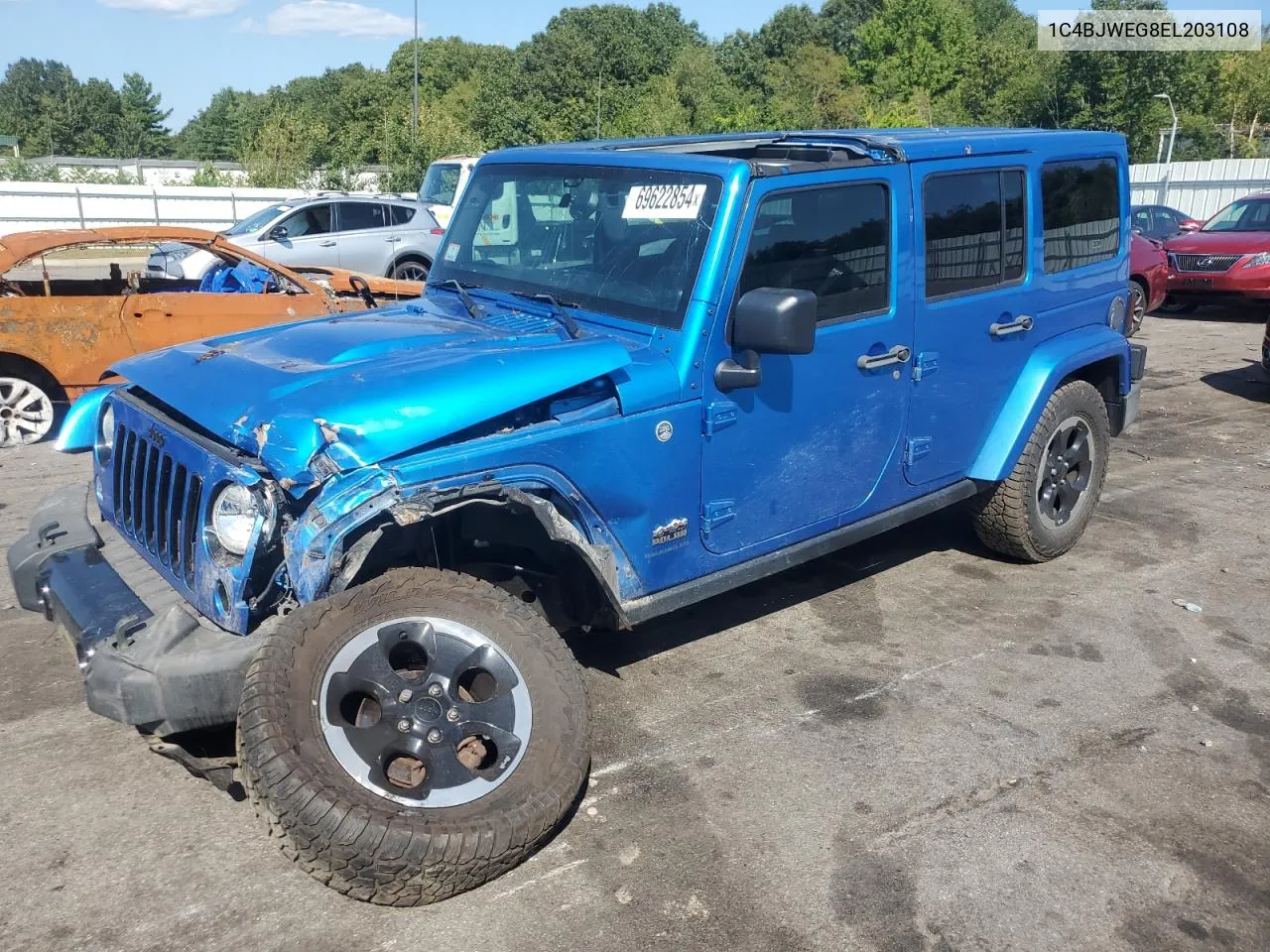 2014 Jeep Wrangler Unlimited Sahara VIN: 1C4BJWEG8EL203108 Lot: 69622854