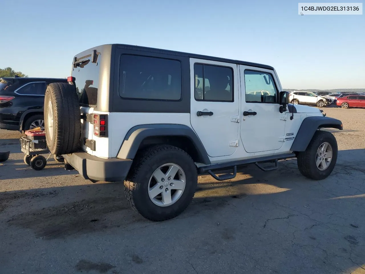 1C4BJWDG2EL313136 2014 Jeep Wrangler Unlimited Sport