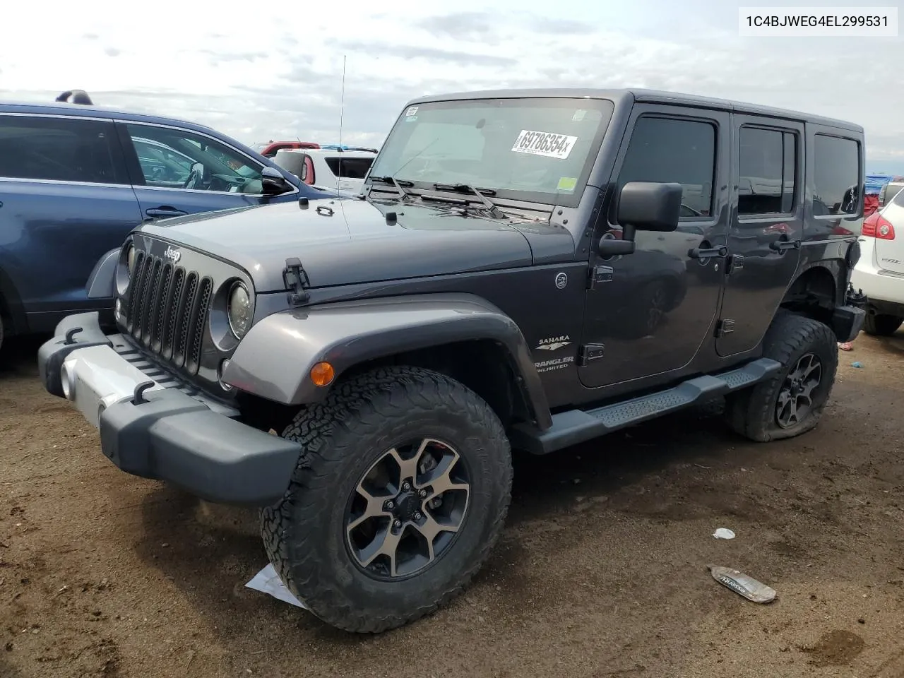 2014 Jeep Wrangler Unlimited Sahara VIN: 1C4BJWEG4EL299531 Lot: 69786354