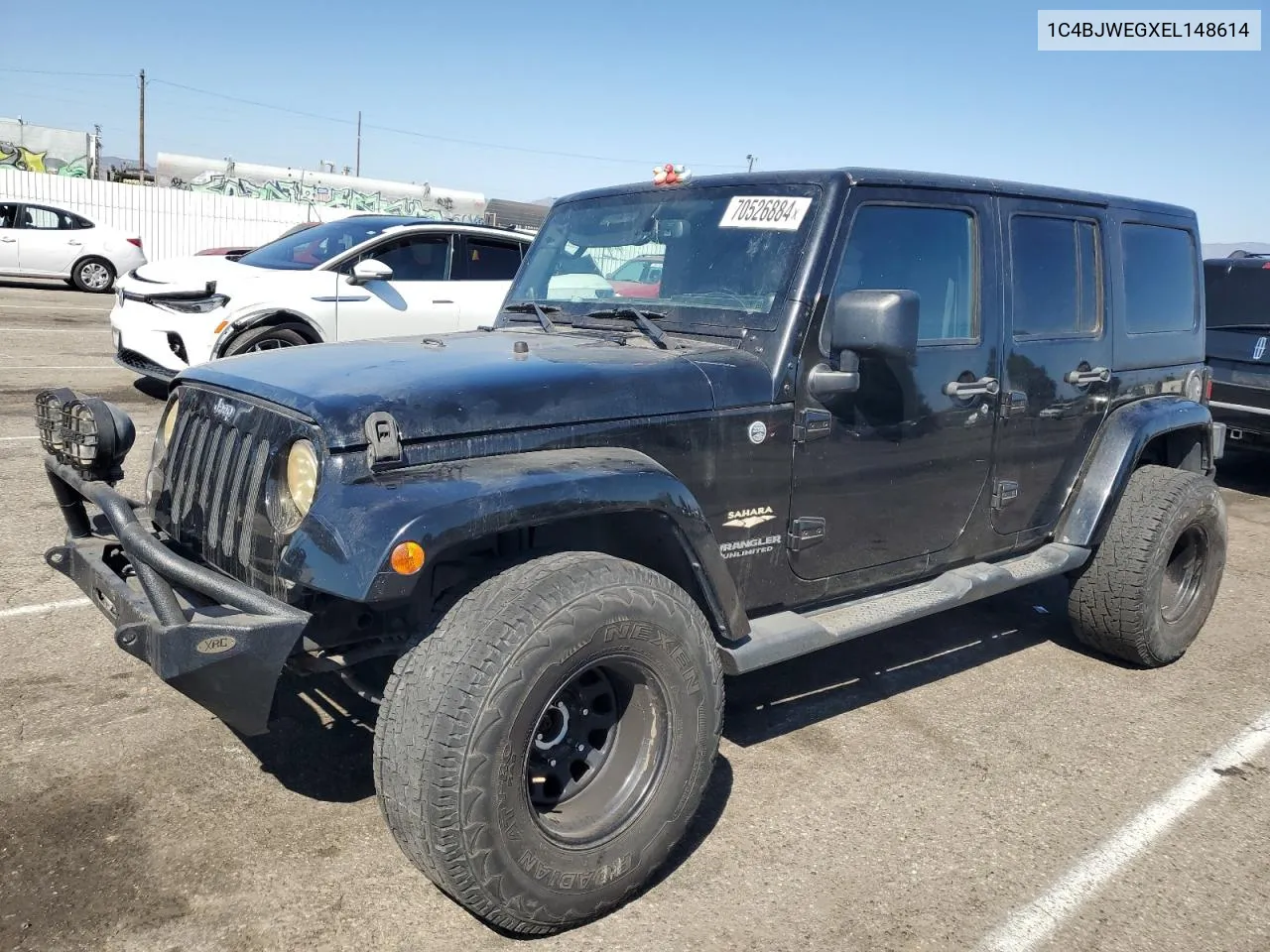 2014 Jeep Wrangler Unlimited Sahara VIN: 1C4BJWEGXEL148614 Lot: 70526884