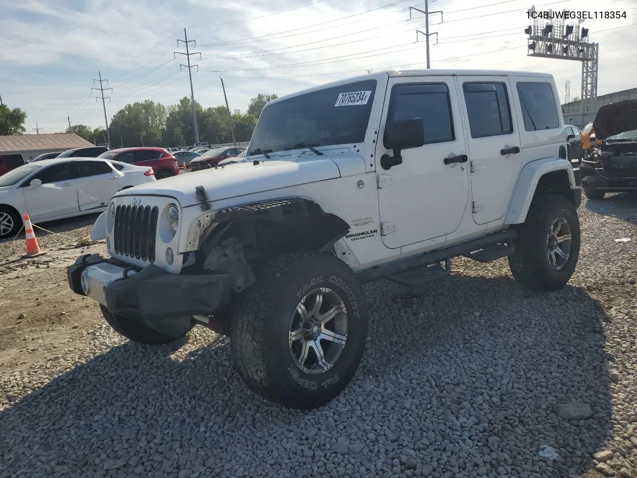 1C4BJWEG3EL118354 2014 Jeep Wrangler Unlimited Sahara