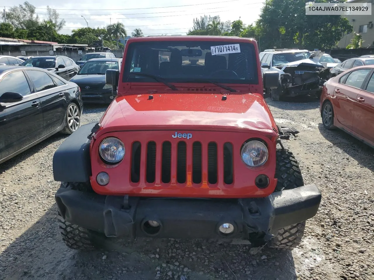 2014 Jeep Wrangler Sport VIN: 1C4AJWAG7EL134929 Lot: 71071414