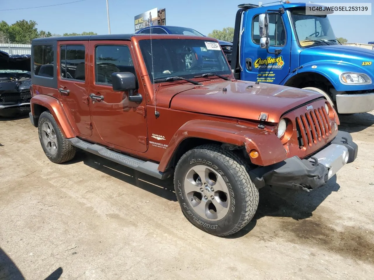 2014 Jeep Wrangler Unlimited Sahara VIN: 1C4BJWEG5EL253139 Lot: 71125284