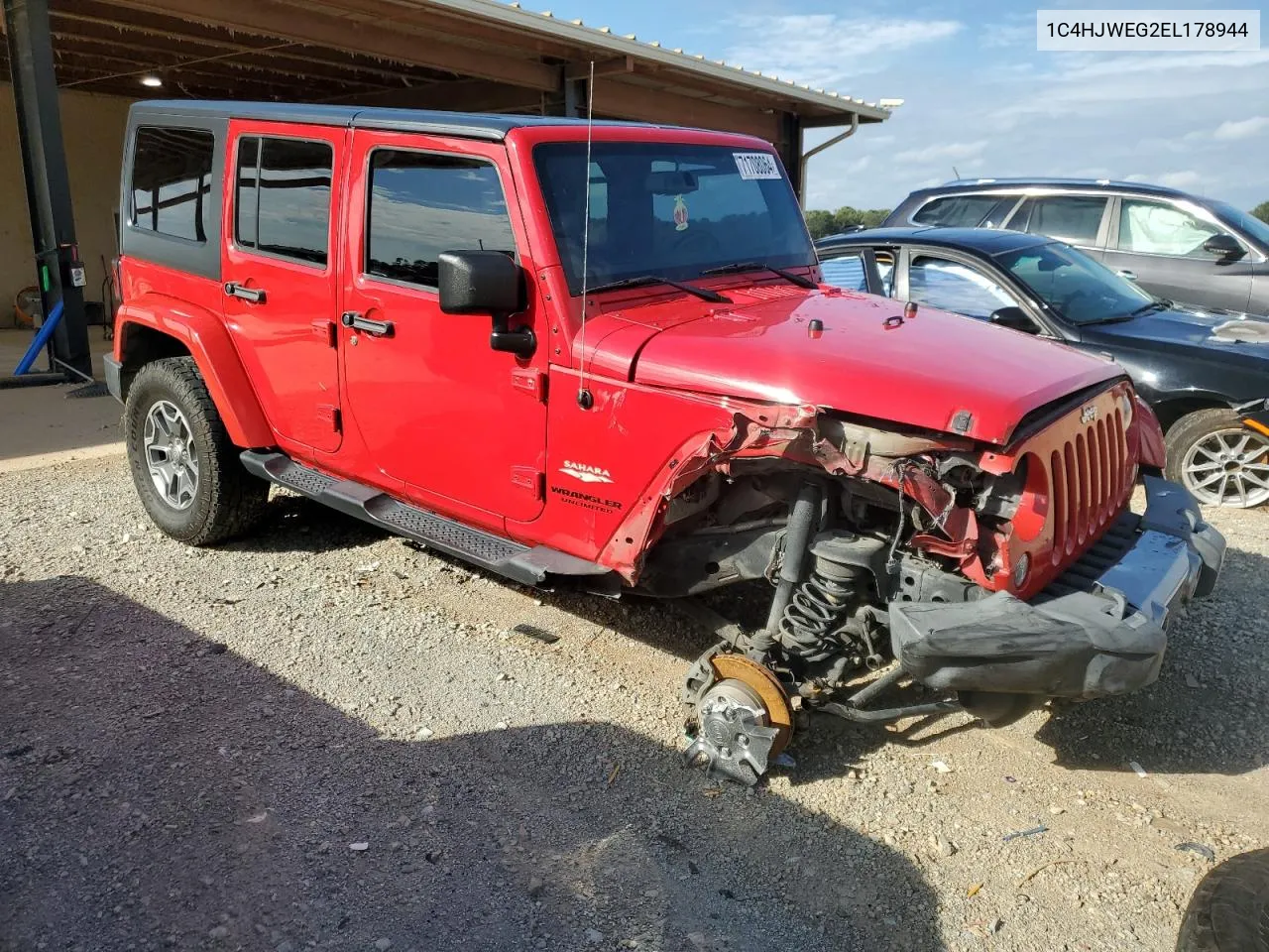 2014 Jeep Wrangler Unlimited Sahara VIN: 1C4HJWEG2EL178944 Lot: 71708064