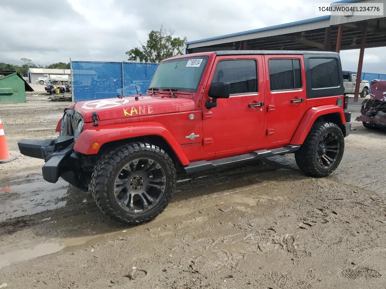 1C4BJWDG4EL234776 2014 Jeep Wrangler Unlimited Sport