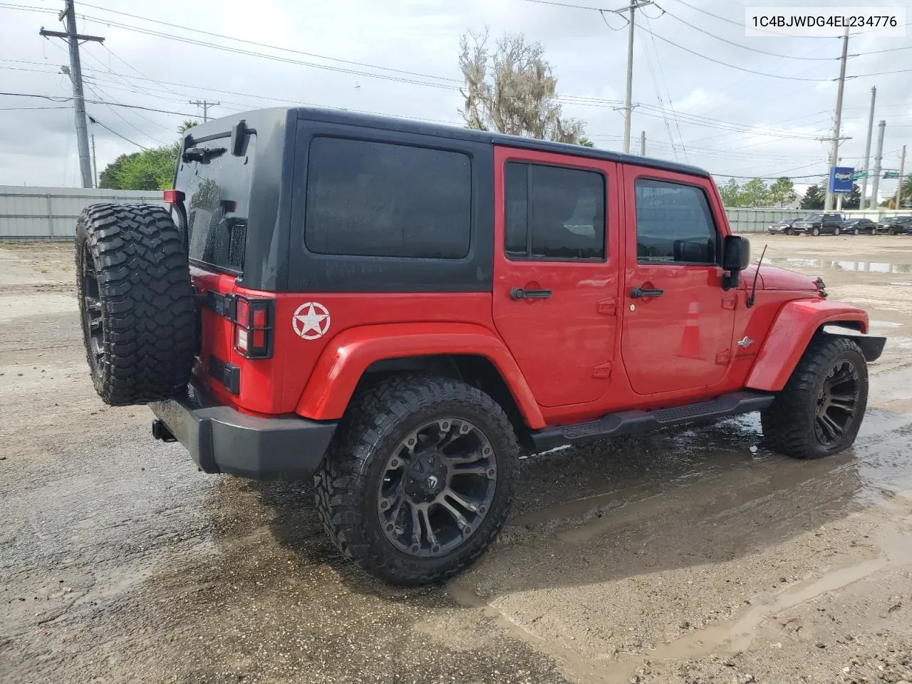 1C4BJWDG4EL234776 2014 Jeep Wrangler Unlimited Sport