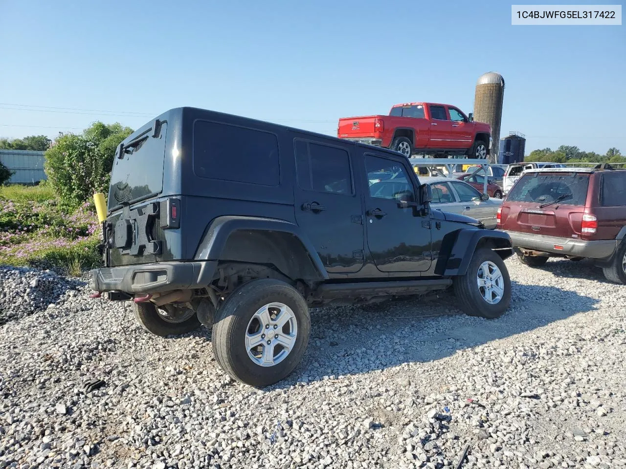 2014 Jeep Wrangler Unlimited Rubicon VIN: 1C4BJWFG5EL317422 Lot: 72061354