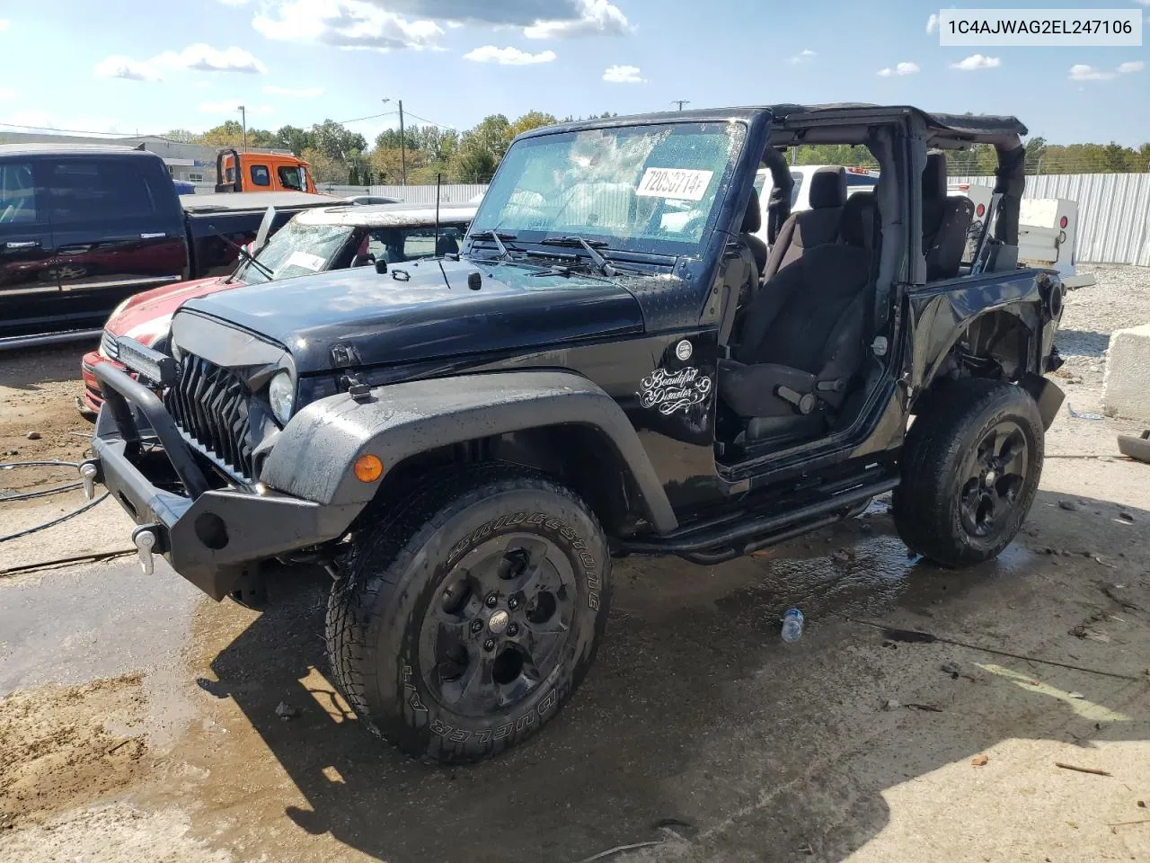 2014 Jeep Wrangler Sport VIN: 1C4AJWAG2EL247106 Lot: 72080714