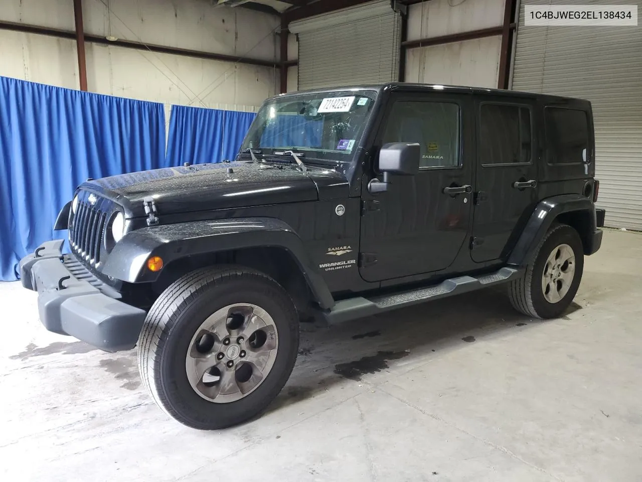 2014 Jeep Wrangler Unlimited Sahara VIN: 1C4BJWEG2EL138434 Lot: 72142254