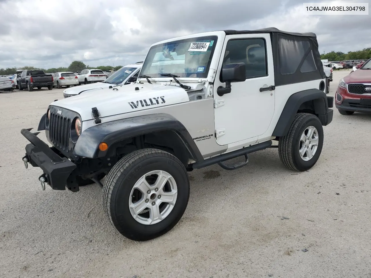 2014 Jeep Wrangler Sport VIN: 1C4AJWAG3EL304798 Lot: 72280094