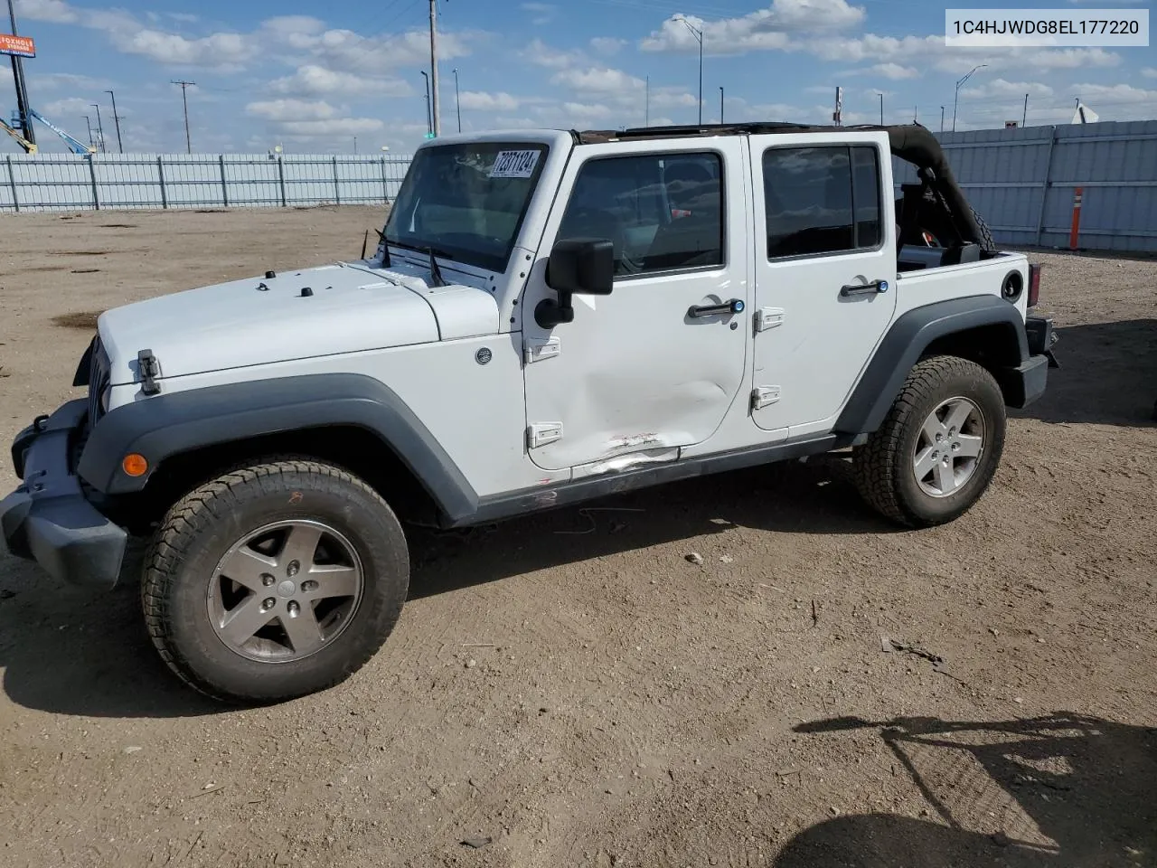 1C4HJWDG8EL177220 2014 Jeep Wrangler Unlimited Sport