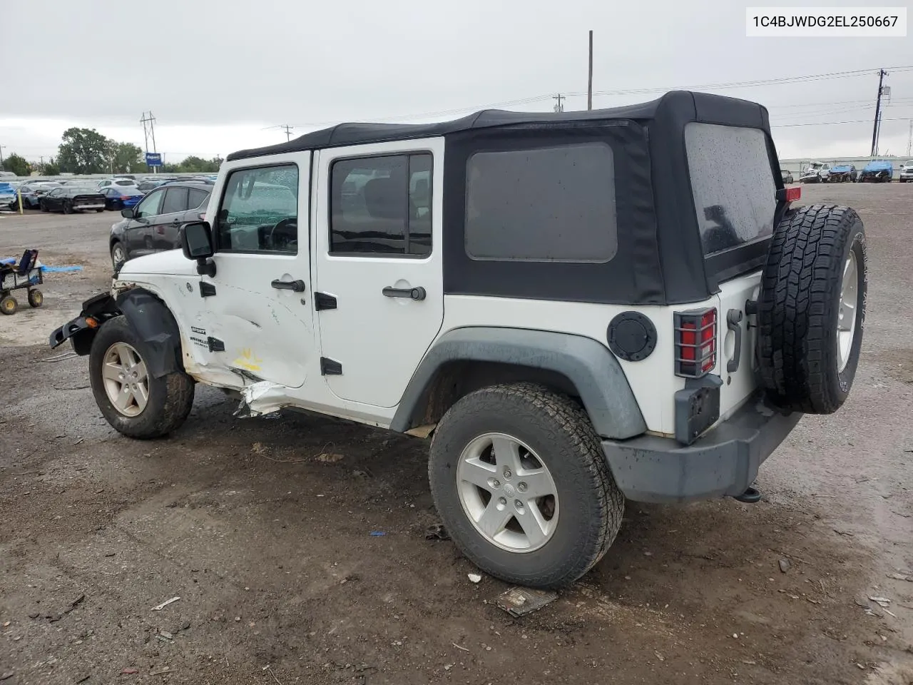 1C4BJWDG2EL250667 2014 Jeep Wrangler Unlimited Sport