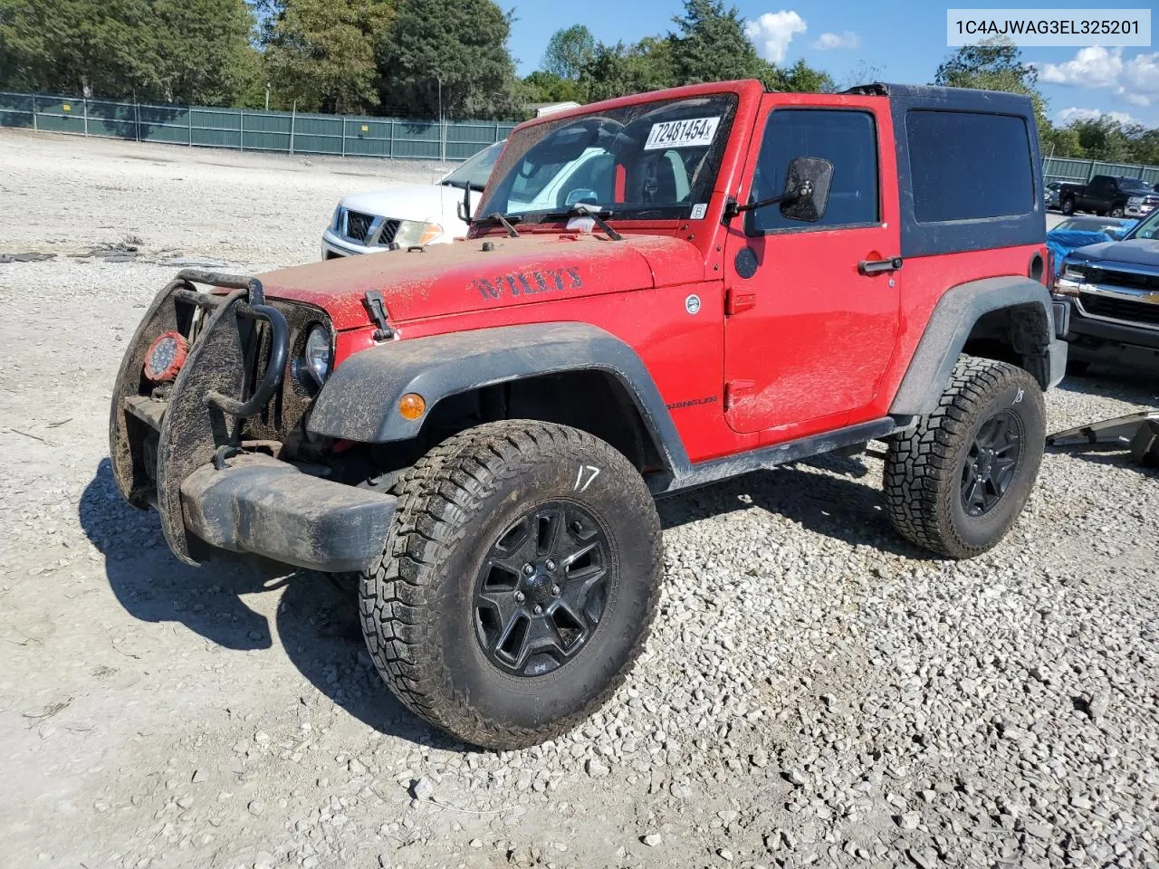 2014 Jeep Wrangler Sport VIN: 1C4AJWAG3EL325201 Lot: 72481454