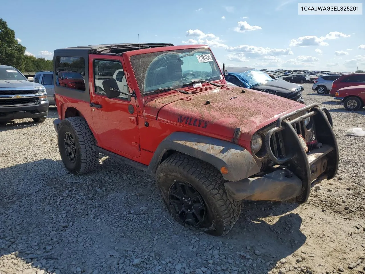 2014 Jeep Wrangler Sport VIN: 1C4AJWAG3EL325201 Lot: 72481454