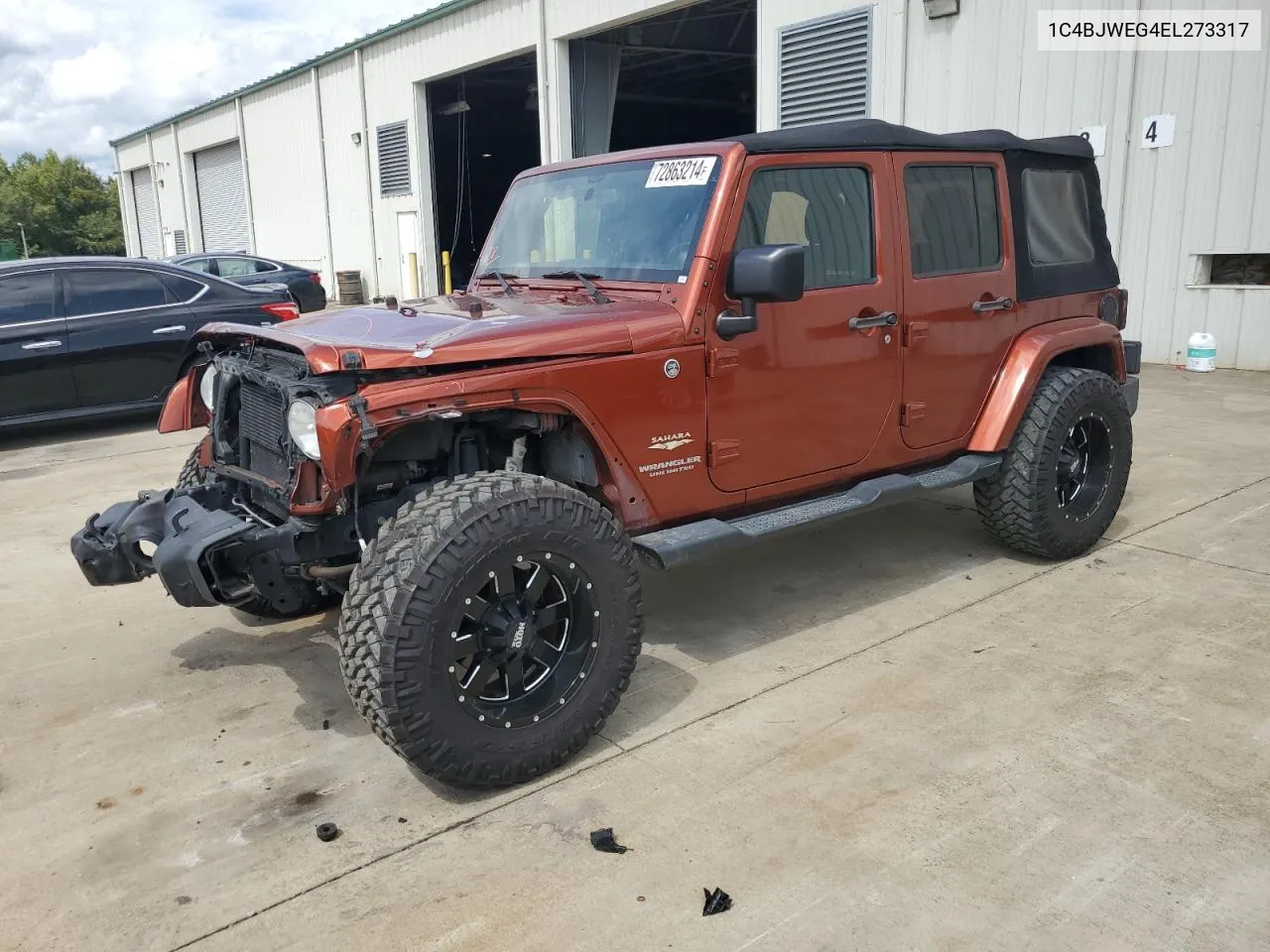 2014 Jeep Wrangler Unlimited Sahara VIN: 1C4BJWEG4EL273317 Lot: 72863214