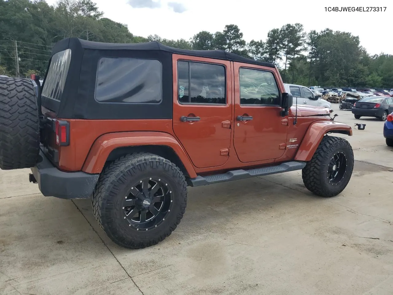 2014 Jeep Wrangler Unlimited Sahara VIN: 1C4BJWEG4EL273317 Lot: 72863214