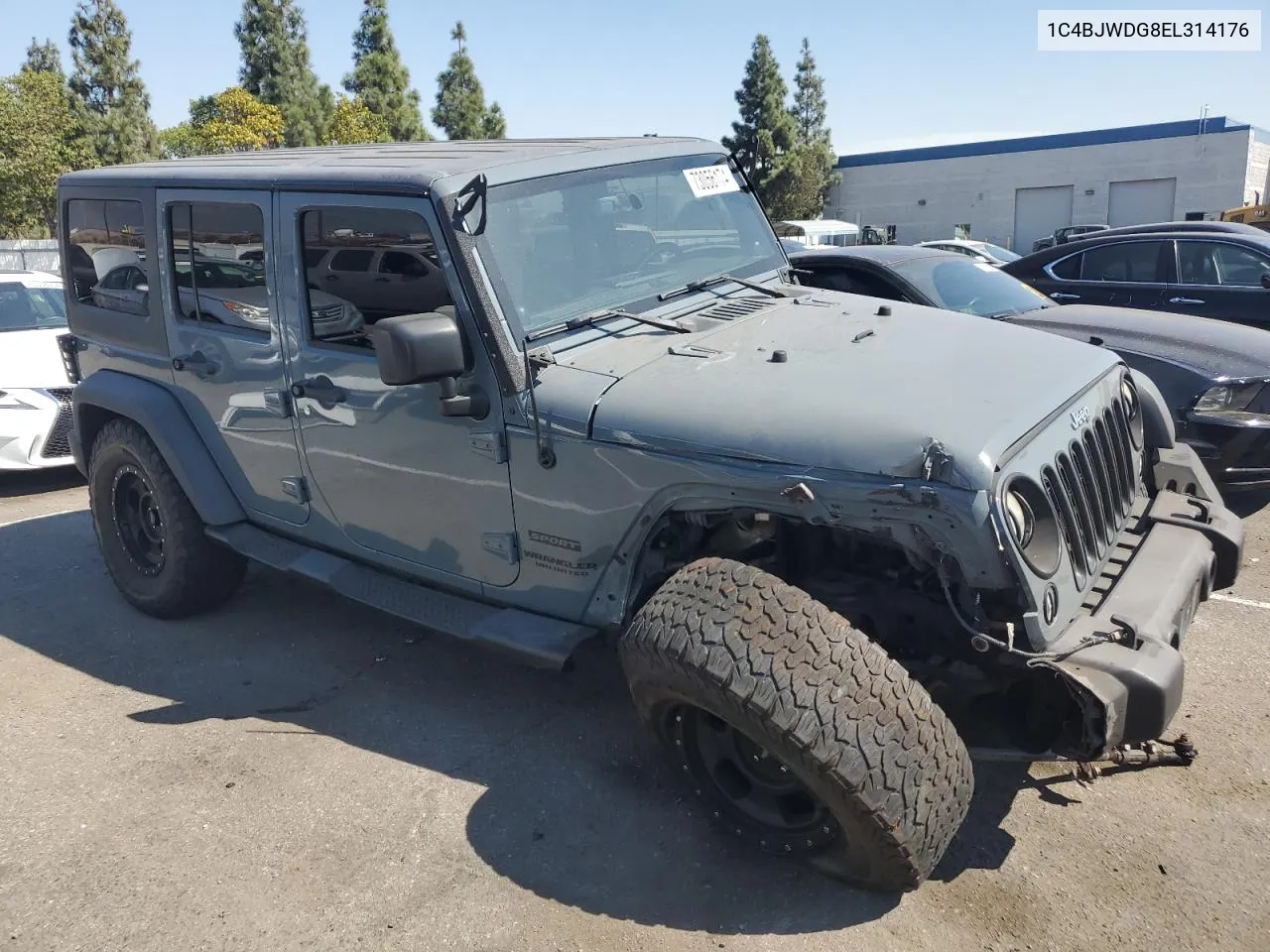 1C4BJWDG8EL314176 2014 Jeep Wrangler Unlimited Sport