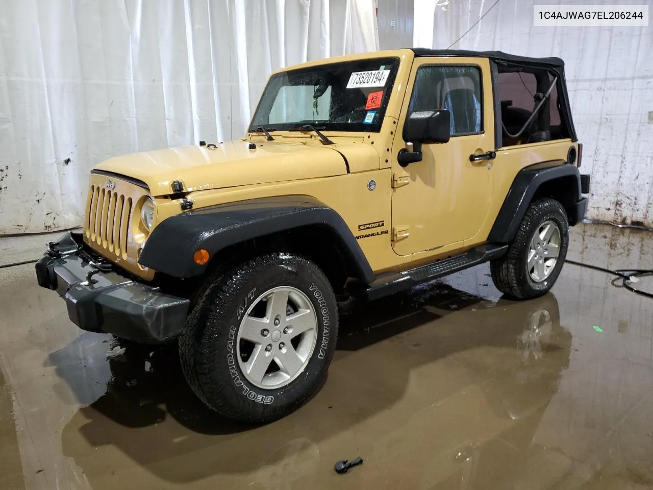 2014 Jeep Wrangler Sport VIN: 1C4AJWAG7EL206244 Lot: 73520194