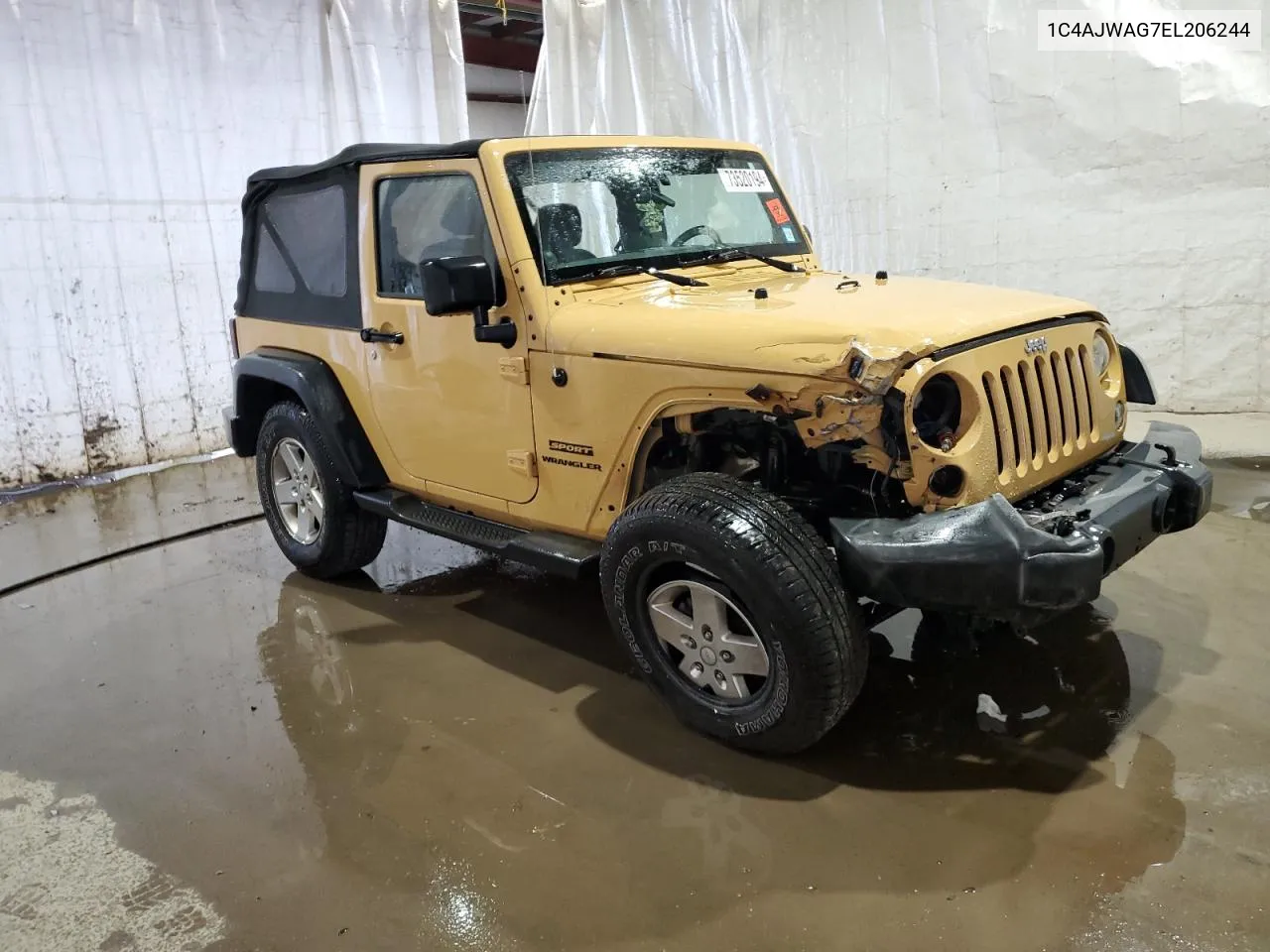 2014 Jeep Wrangler Sport VIN: 1C4AJWAG7EL206244 Lot: 73520194