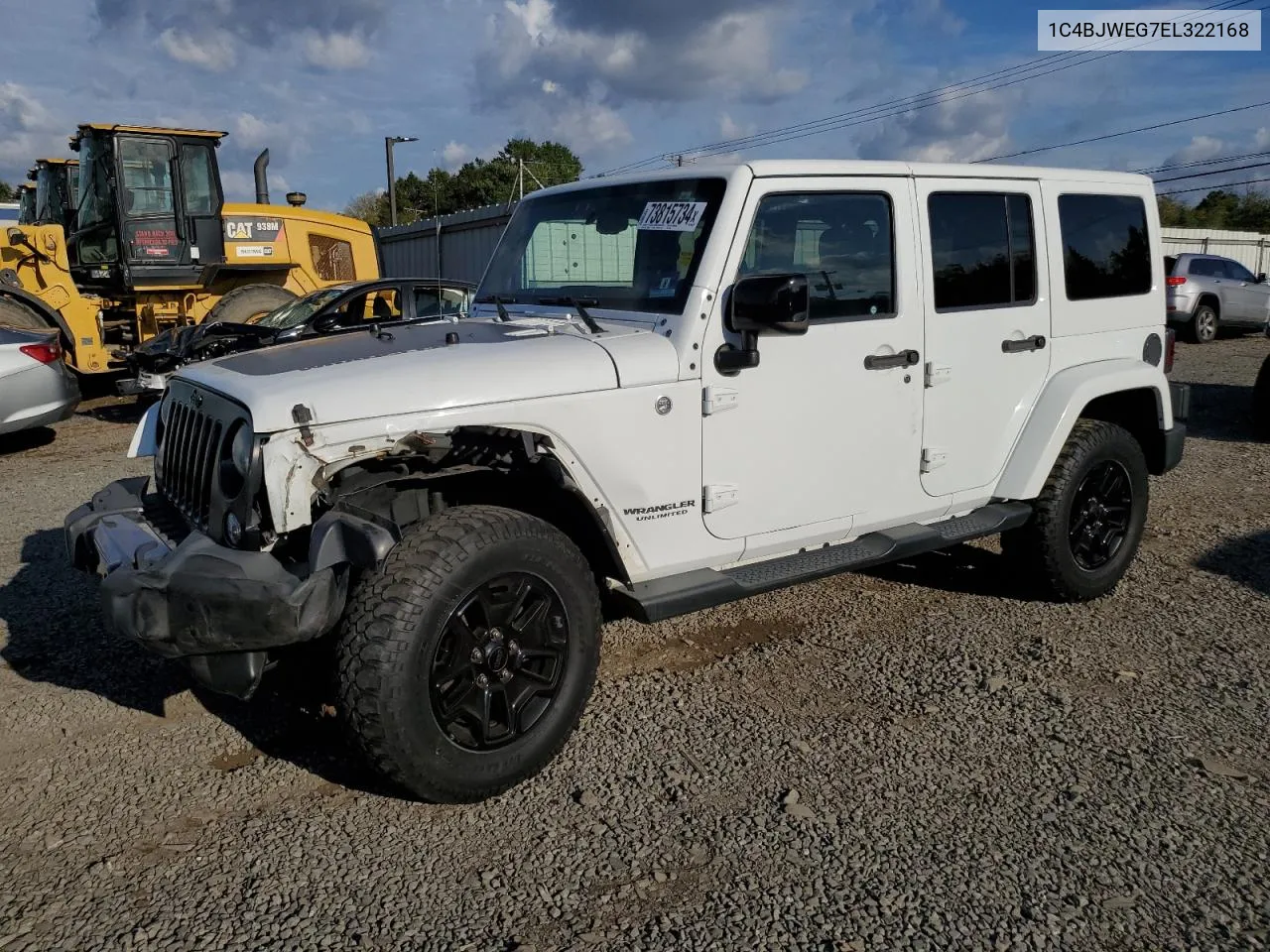 2014 Jeep Wrangler Unlimited Sahara VIN: 1C4BJWEG7EL322168 Lot: 73815734