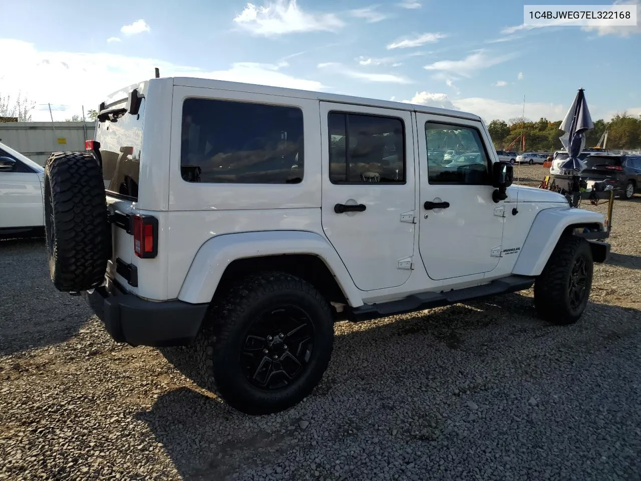 2014 Jeep Wrangler Unlimited Sahara VIN: 1C4BJWEG7EL322168 Lot: 73815734