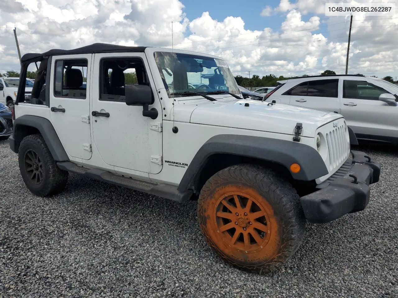 1C4BJWDG8EL262287 2014 Jeep Wrangler Unlimited Sport