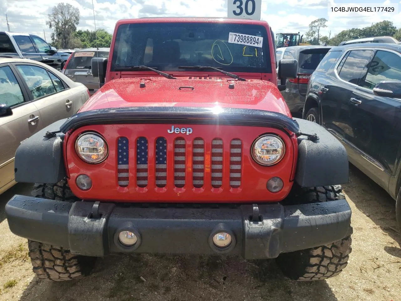 2014 Jeep Wrangler Unlimited Sport VIN: 1C4BJWDG4EL177429 Lot: 73988894