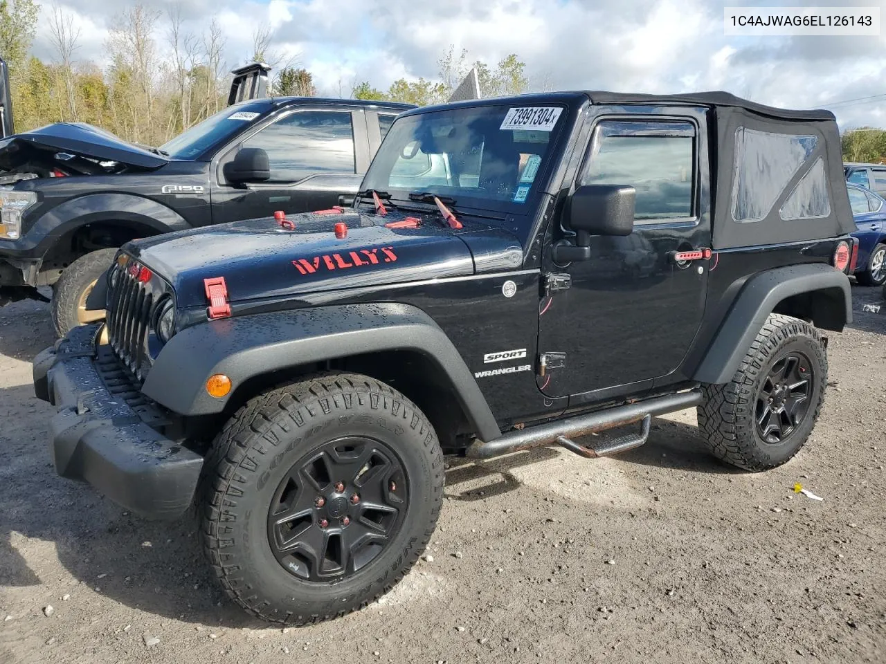 2014 Jeep Wrangler Sport VIN: 1C4AJWAG6EL126143 Lot: 73991304