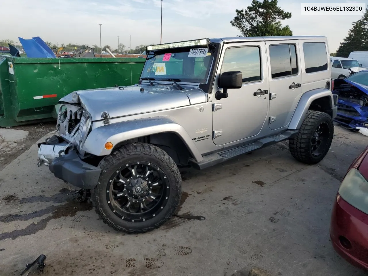 2014 Jeep Wrangler Unlimited Sahara VIN: 1C4BJWEG6EL132300 Lot: 74027394