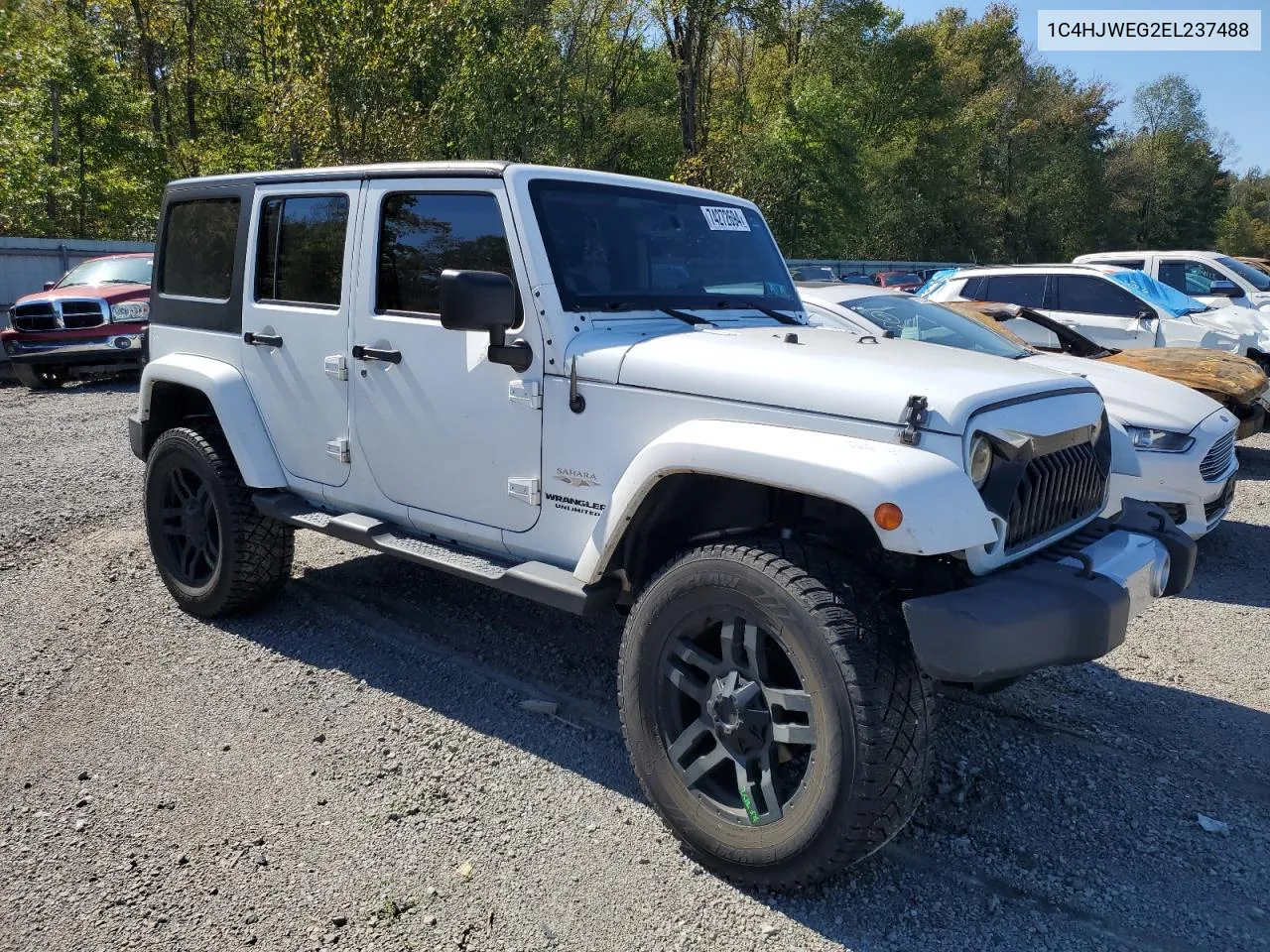 2014 Jeep Wrangler Unlimited Sahara VIN: 1C4HJWEG2EL237488 Lot: 74272694