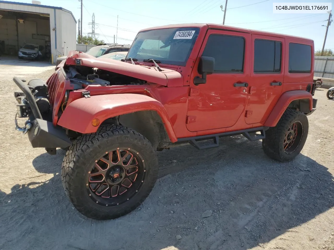 2014 Jeep Wrangler Unlimited Sport VIN: 1C4BJWDG1EL176691 Lot: 74358394