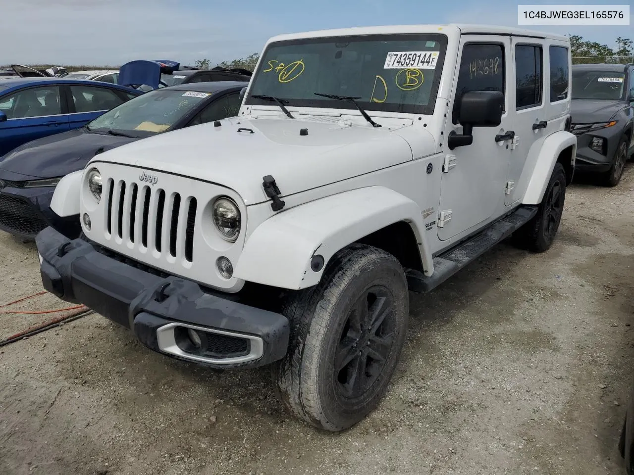 2014 Jeep Wrangler Unlimited Sahara VIN: 1C4BJWEG3EL165576 Lot: 74359144