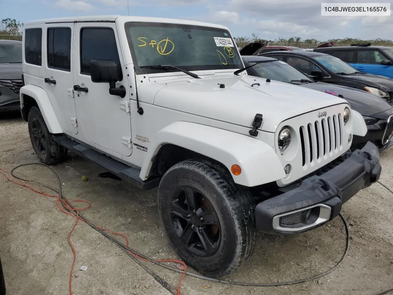 2014 Jeep Wrangler Unlimited Sahara VIN: 1C4BJWEG3EL165576 Lot: 74359144