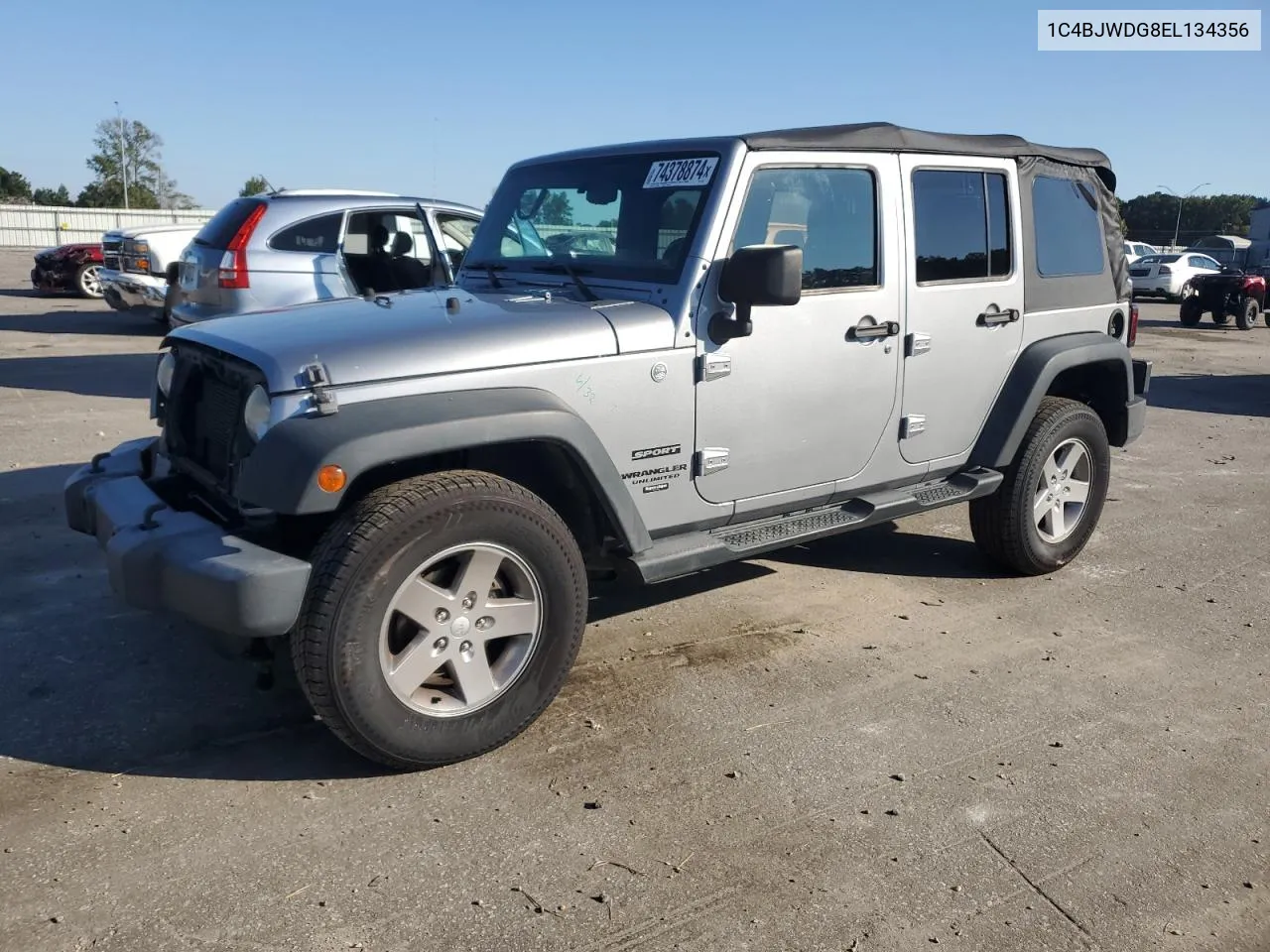 2014 Jeep Wrangler Unlimited Sport VIN: 1C4BJWDG8EL134356 Lot: 74378874