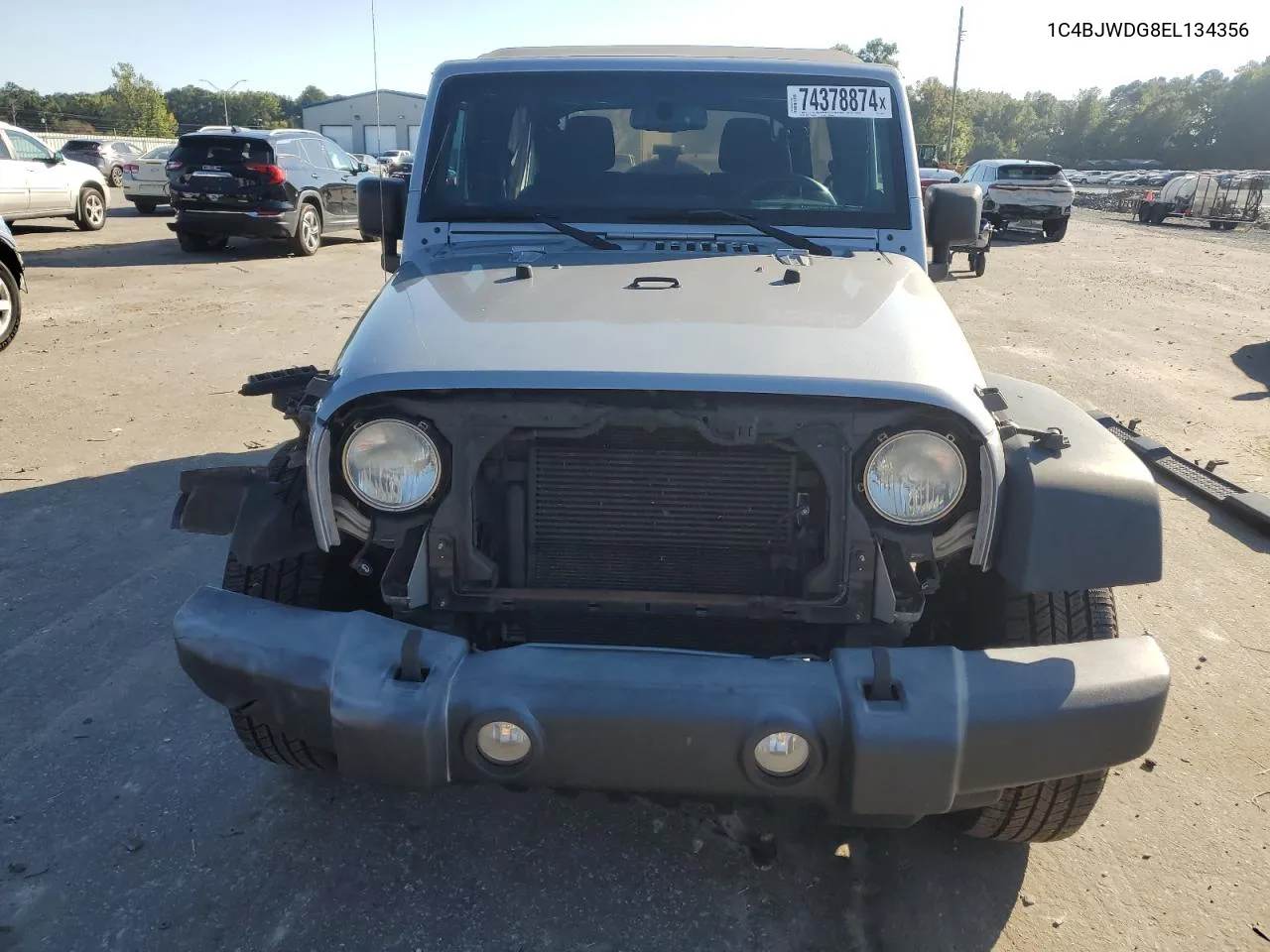 2014 Jeep Wrangler Unlimited Sport VIN: 1C4BJWDG8EL134356 Lot: 74378874