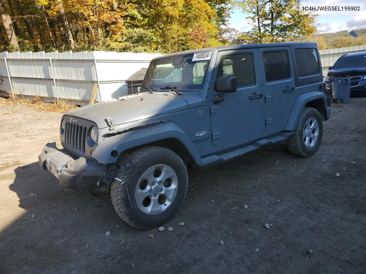 2014 Jeep Wrangler Unlimited Sahara VIN: 1C4HJWEG5EL195902 Lot: 74688534