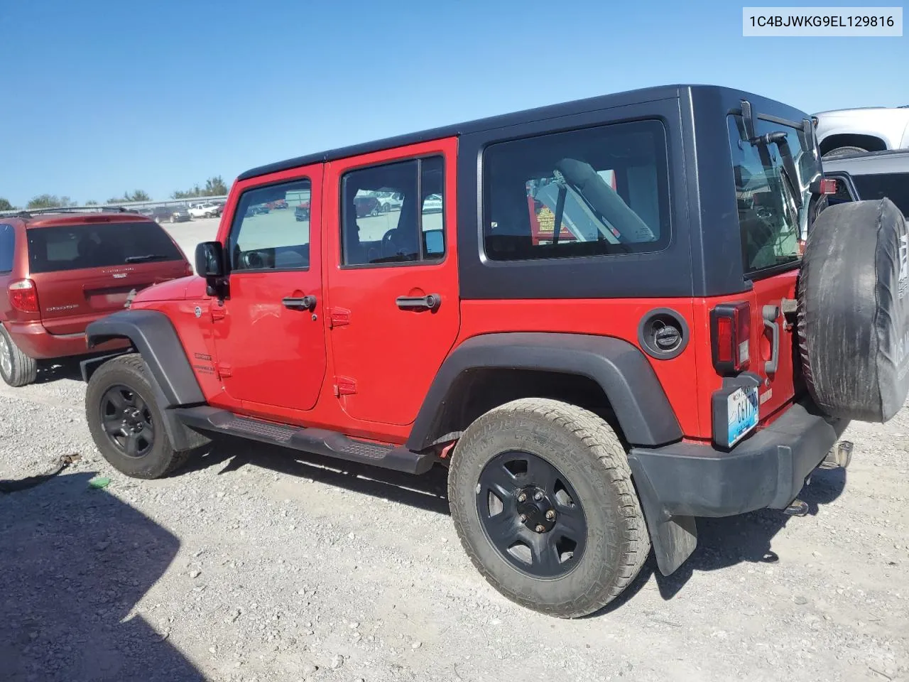 2014 Jeep Wrangler Unlimited Sport VIN: 1C4BJWKG9EL129816 Lot: 74896844