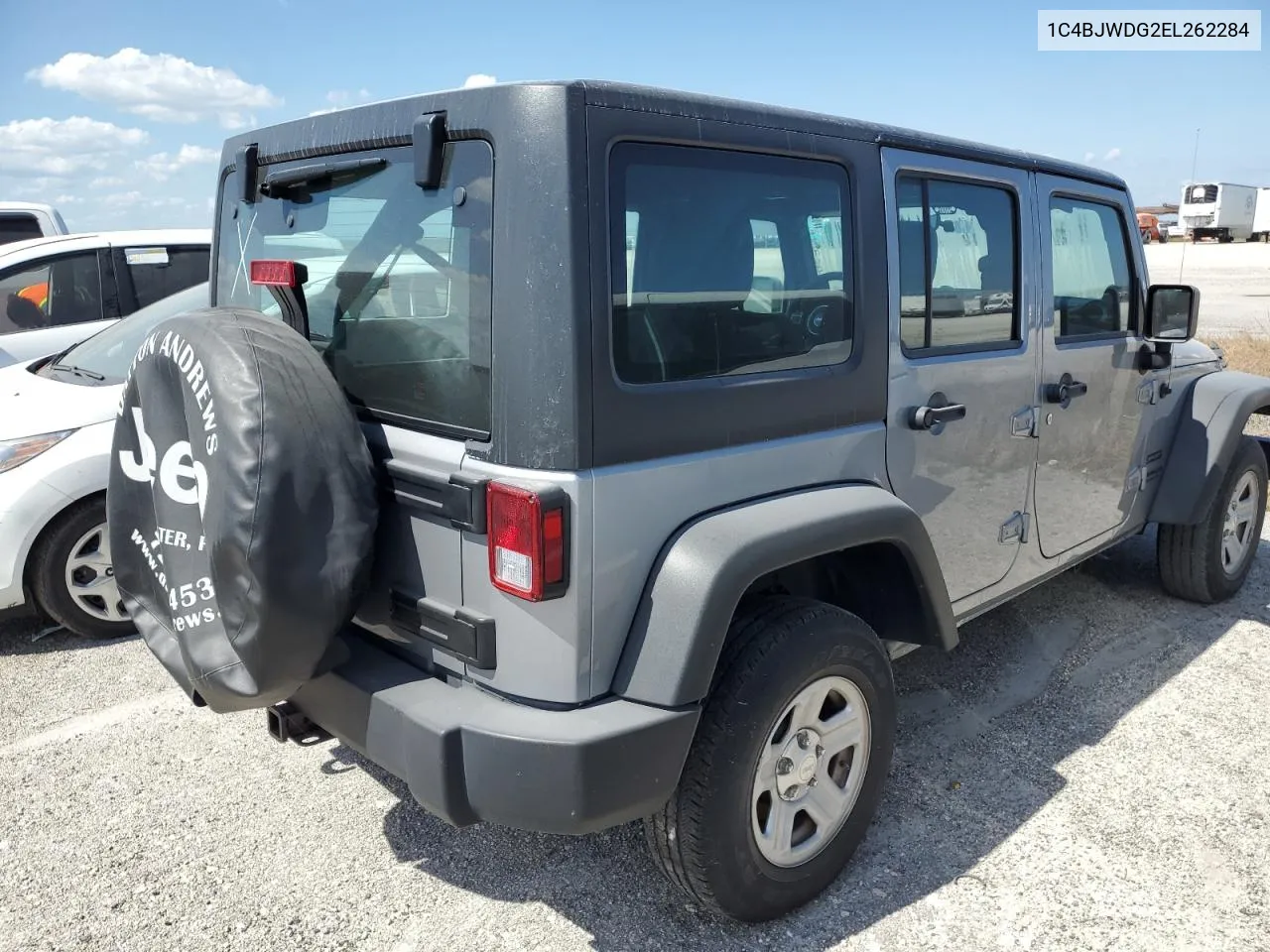 1C4BJWDG2EL262284 2014 Jeep Wrangler Unlimited Sport